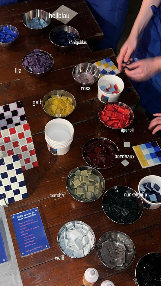 DIY-Kit Mosaikplatte M – Kreativ-Workshop für Zuhause ✨